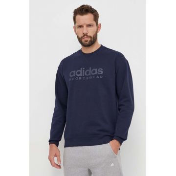 adidas bluza barbati, culoarea albastru marin, cu imprimeu