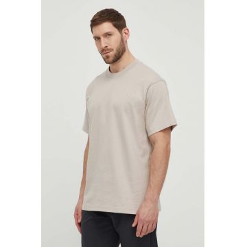 adidas Originals tricou din bumbac Adicolor Contempo Tee bărbați, culoarea bej, cu imprimeu, IP2773