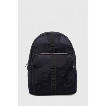 Armani Exchange rucsac barbati, culoarea albastru marin, mare, neted