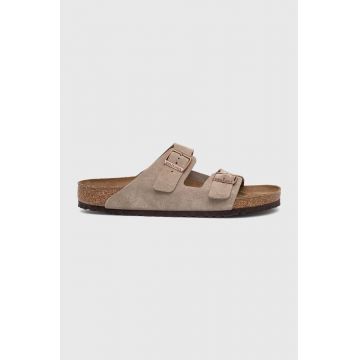 Birkenstock papuci Arizona VL 0051461 bărbați, culoarea bej 0051461-sand