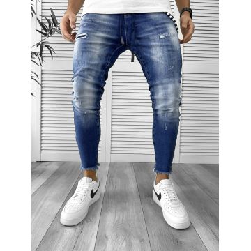 Blugi barbati conici albastri 5815