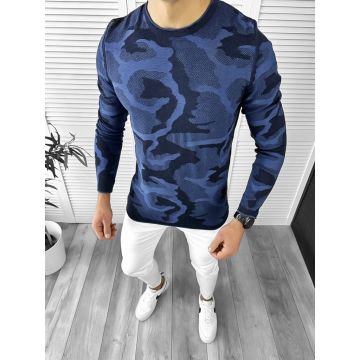 Bluza barbati bleumarin slim fit T3705 i16-3.1