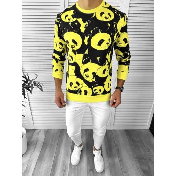Bluza barbati slim fit galbena  K294  N3-5