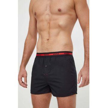 HUGO boxeri de bumbac 2-pack culoarea negru 50493950