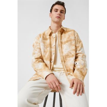 Jacheta-camasa de bumbac cu model tie-dye