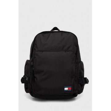 Tommy Jeans rucsac bărbați, culoarea negru, mare, uni AM0AM11952