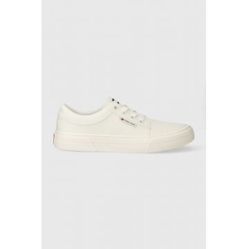 Tommy Jeans sneakers TJM VULC. SKATE DERBY ESS culoarea alb, EM0EM01400 Tommy Jeans sneakers TJM VULC. SKATE DERBY ESS culoarea alb, EM0EM01400