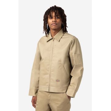 Dickies geacă Dickies Lined Eisenhower Jacket DK0A4XK4KHK bărbați, culoarea bej, de tranziție DK0A4XK4KHK-beige