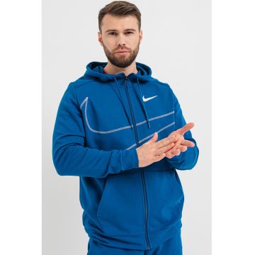 Hanorac cu fermoar si logo pentru fitness