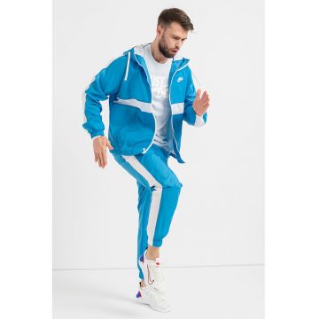 Trening lejer cu gluga si model colorblock