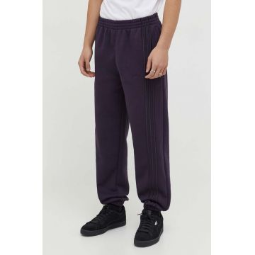 adidas Originals pantaloni de trening culoarea violet, neted