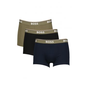 Set de boxeri cu logo - 3 perechi - Negru/Kaki/Bleumarin