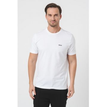 Tricou regular fit cu logo pe piept