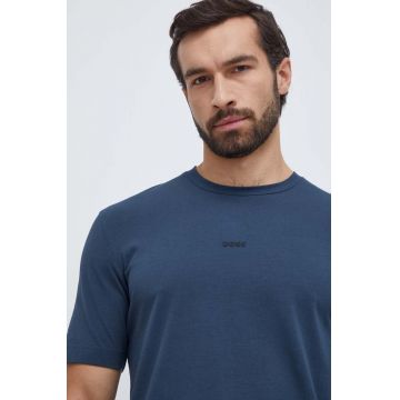 BOSS tricou BOSS ORANGE barbati, culoarea verde, neted