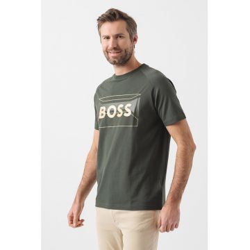 Tricou din amestec de bumbac cu imprimeu logo