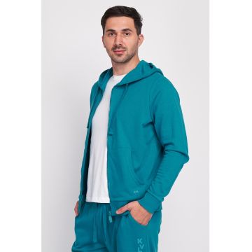 Hanorac cu fermoar si buzunare oblice