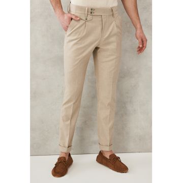 Pantaloni slim fit cu talie joasa