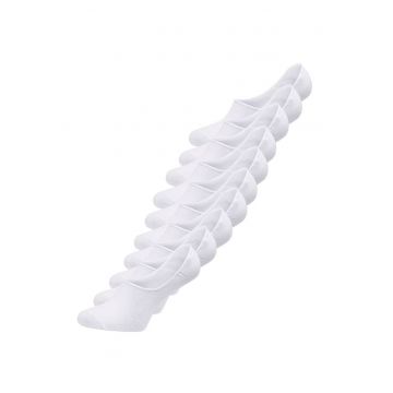 Set de sosete foarte scurte - 10 perechi - Alb optic
