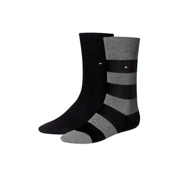 Set de sosete negre si cu dungi - 2 perechi