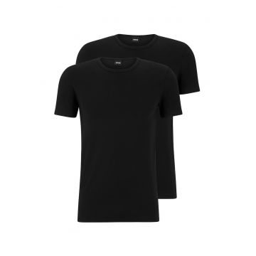 Set de tricouri de casa slim fit Modern - 2 piese - Negru