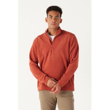 Bluza din fleece cu fenta cu fermoar