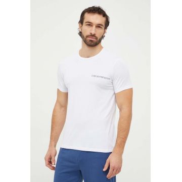 Emporio Armani Underwear tricou lounge 2-pack culoarea albastru marin, cu imprimeu