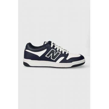 New Balance sneakers din piele BB480LHJ culoarea albastru marin New Balance sneakers din piele BB480LHJ culoarea albastru marin