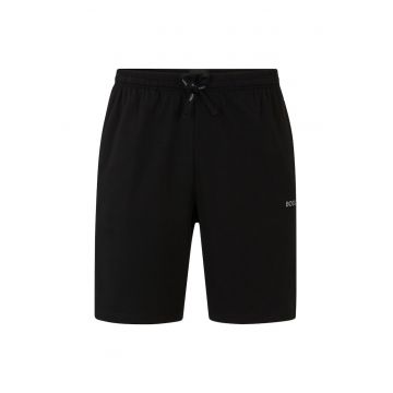 Bermude de casa cu talie ajustabila - Negru