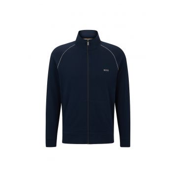 Bluza de trening cu fermoar de casa - Albastru