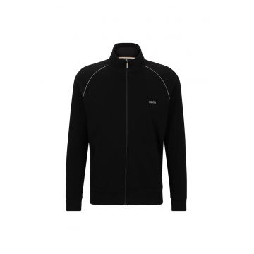 Bluza de trening cu fermoar de casa - Negru