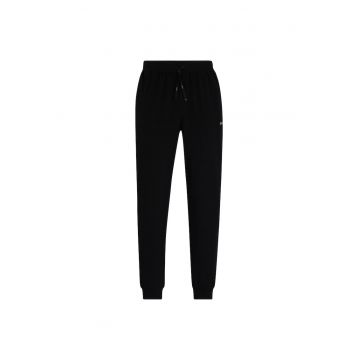 Pantaloni de trening de casa cu talie ajustabila - Negru