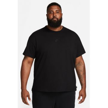 Tricou lejer din bumbac Sportwear Premium Essential - Negru