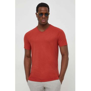 United Colors of Benetton tricou din bumbac barbati, culoarea rosu