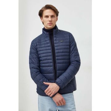 Aeronautica Militare geaca barbati, culoarea albastru marin, de tranzitie