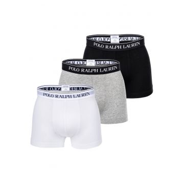 Set de boxeri din amestec de bumbac cu logo - 3 perechi