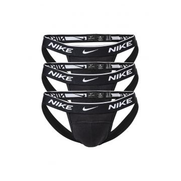 Set de chiloti cu suspensor si tehnologie Dri-Fit - 3 perechi - Negru