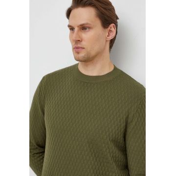 Sisley pulover de bumbac culoarea verde, light