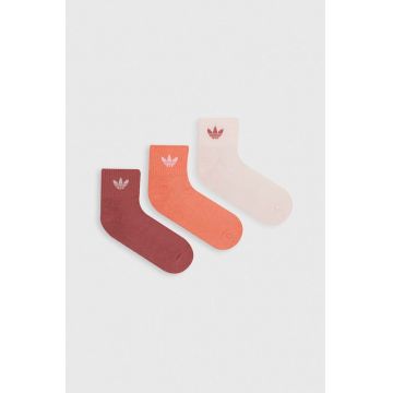 adidas Originals șosete 3-pack culoarea roz IW9270