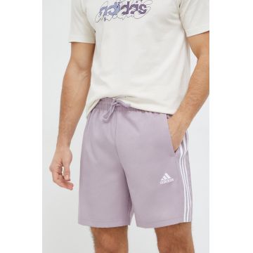 adidas pantaloni scurți bărbați, culoarea violet IS1393