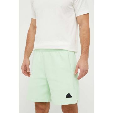 adidas pantaloni scurți ZNE bărbați, culoarea verde IR5233