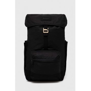 Barbour rucsac Essential Wax Backpack culoarea negru, mare, uni UBA0570