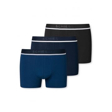 Set de boxeri cu benzi logo - 3 perechi - Negru/Albastru