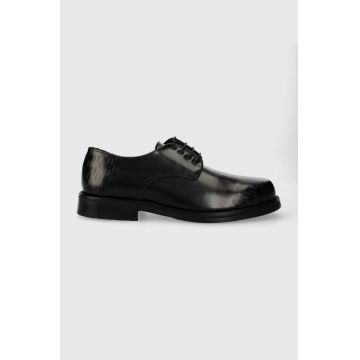 Karl Lagerfeld pantofi de piele KRAFTMAN barbati, culoarea negru, KL11423A