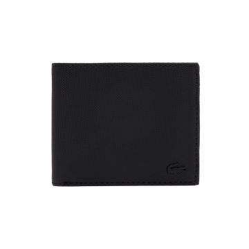 Portofel pliabil de piele ecologica - Negru