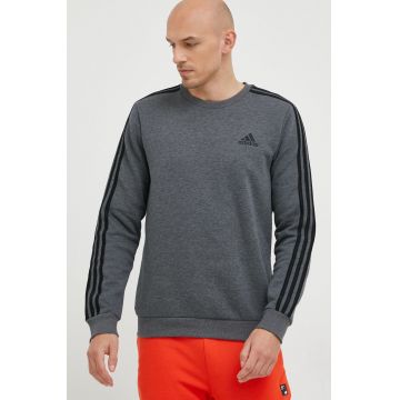 adidas bluza barbati, culoarea gri, melanj