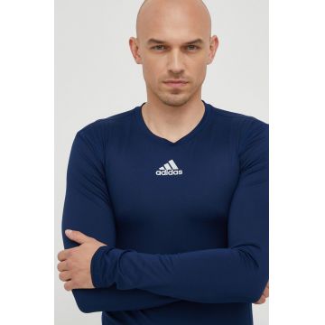 adidas Performance mânecă lungă de antrenament culoarea albastru marin, neted