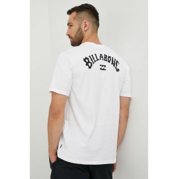 Billabong tricou din bumbac culoarea alb, cu imprimeu