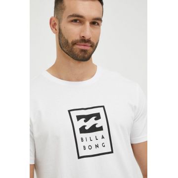 Billabong tricou din bumbac culoarea alb, cu imprimeu