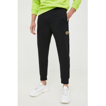 Emporio Armani pantaloni de trening barbati, culoarea negru