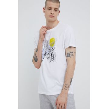 Medicine tricou din bumbac culoarea alb, cu imprimeu